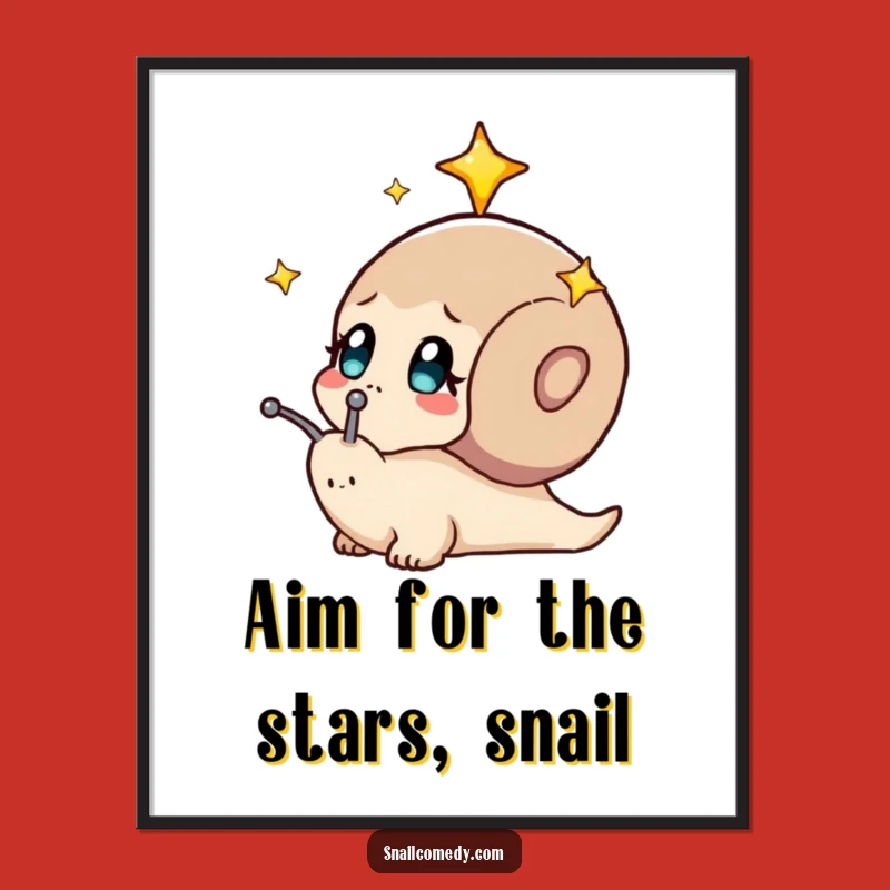 Funny Free Printable Wall Art: Starry Snail Wonder - Downloadable Decor