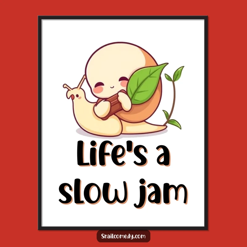 Free Printable Wall Art: Musical Snail Jamming, Whimsical Downloadable Art!