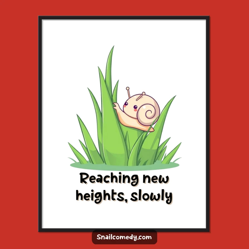 Free Printable Wall Art: Funny Kawaii Snail Grass Adventure Downloadable Art!