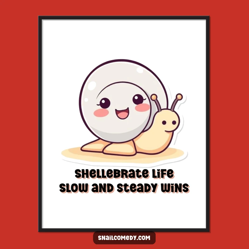 Free Printable Wall Art: Cute Smiling Snail - Funny Downloadable Decor, Perfect DIY Home Accent