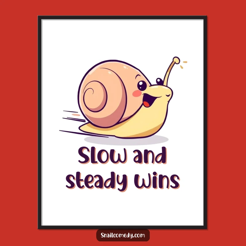 Energetic Free Printable Wall Art: Zooming Snail Speed Downloadable Decor