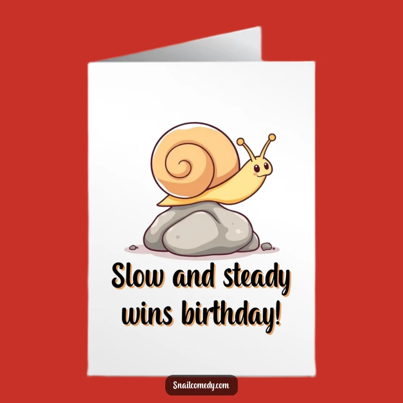 Funny Free Printable Birthday Card: Kawaii Snail Leaping - Hilarious Downloadable Gift!