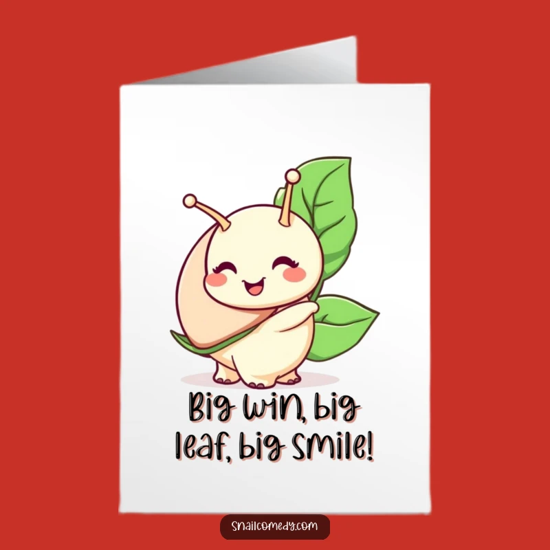 Free Printable Congrats Card: Funny Snail Smile, Joyful Downloadable Gift for Achievements