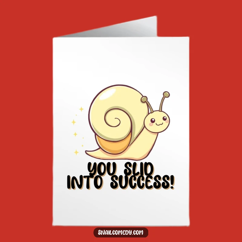 Free Printable Congrats Card: Gleeful Snail's Sparkly Slide - DIY Gift Idea