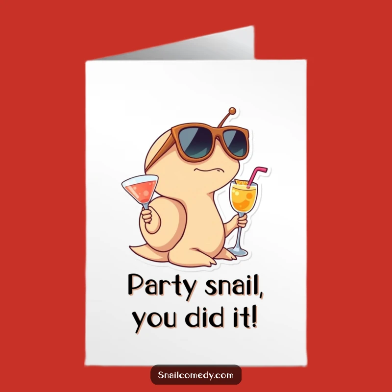 Free Printable Congratulations Card: Snail's Chill Victory Cocktail!
