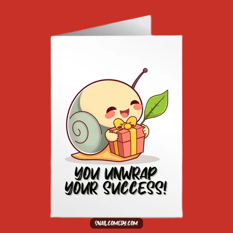 Free Printable Congrats Card: Snail's Gift, Awesome DIY Downloadable