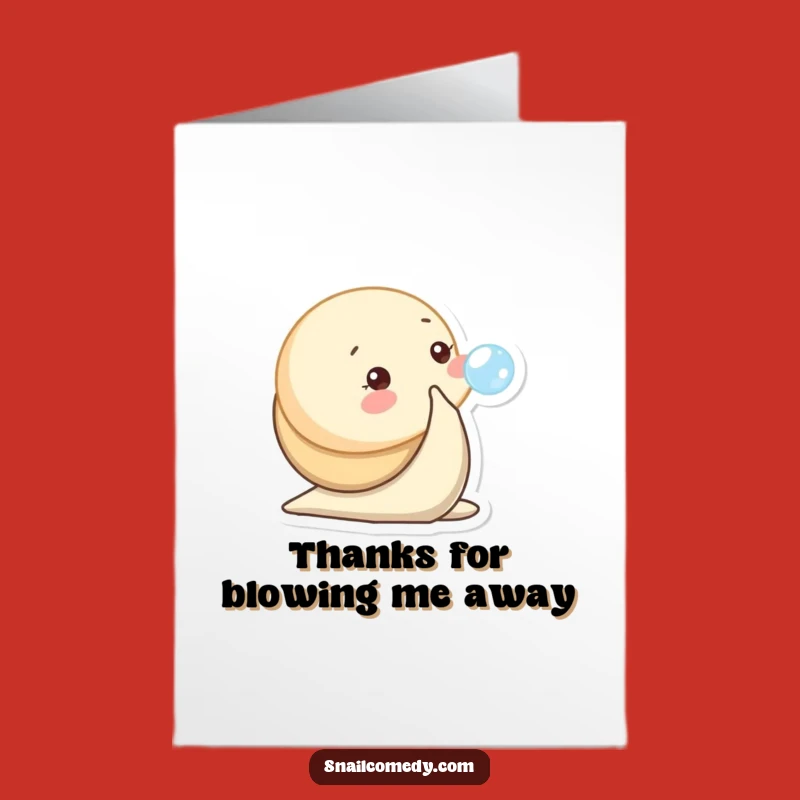 Free Printable Baby Snail Bubble Thank You Card - Adorable Funny Downloadable Appreciation