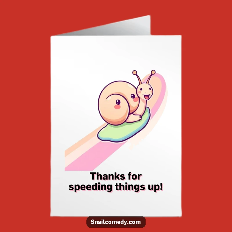 Free Printable Rainbow Snail Thank You Card: Cheerful, Funny Downloadable Gift