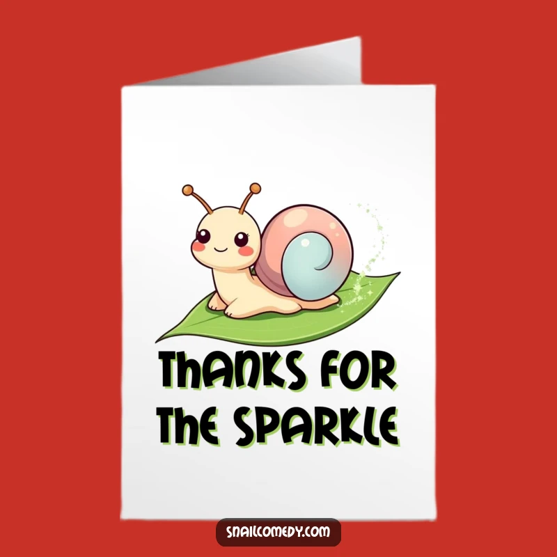 Free Printable Thank You Card: Funny Snail Sparkle, Awesome Downloadable Gift