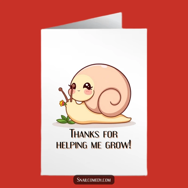 Free Printable Thank You Card: Nudging Snail's Appreciation - Funny Downloadable Message of Gratitude!