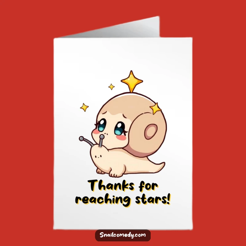 Free Printable Thank You Card: Starry Snail Gratitude - Funny Downloadable Gift