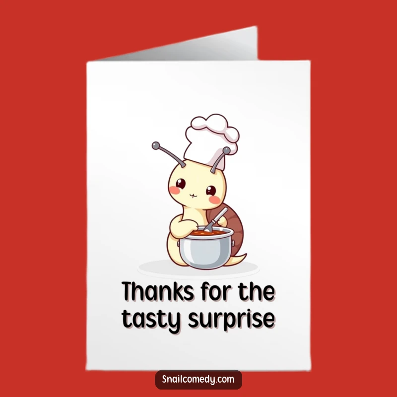 Free Printable Thank You Card: Snail Chef, Charming DIY Downloadable Gift