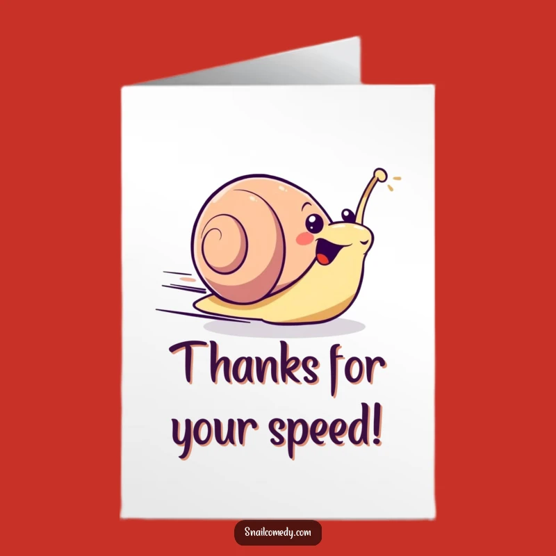 Swift Free Printable Thank You Card: Zooming Snail Speed