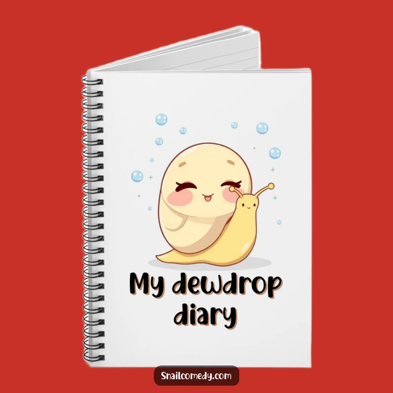 Funny Winking Snail Notebook - Hilarious Juggling Dewdrops Journal Gift