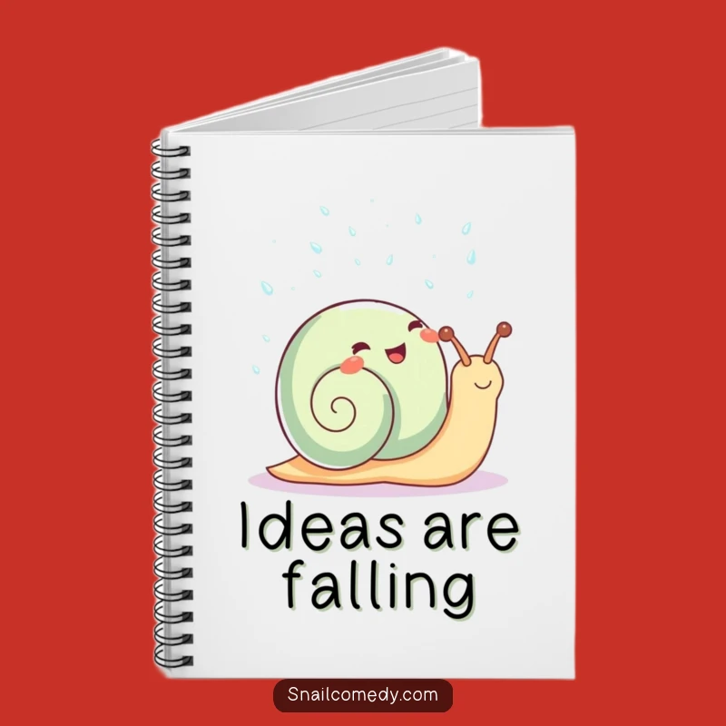Funny Kawaii Snail Notebook: Rain Shower Snail Journal, Perfect Funny Gift
