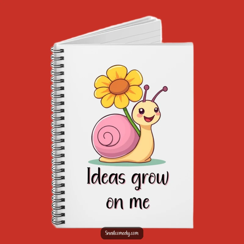 Funny Snail Flower Notebook: Jot Down Joyful Thoughts, Colorful Stationery