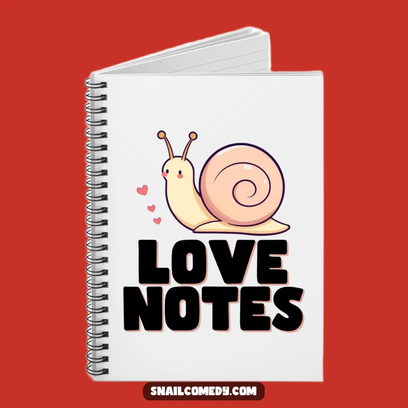Funny Kawaii Snail Heart Trail Notebook - Perfect Funny Gift for Lovers & Dreamers