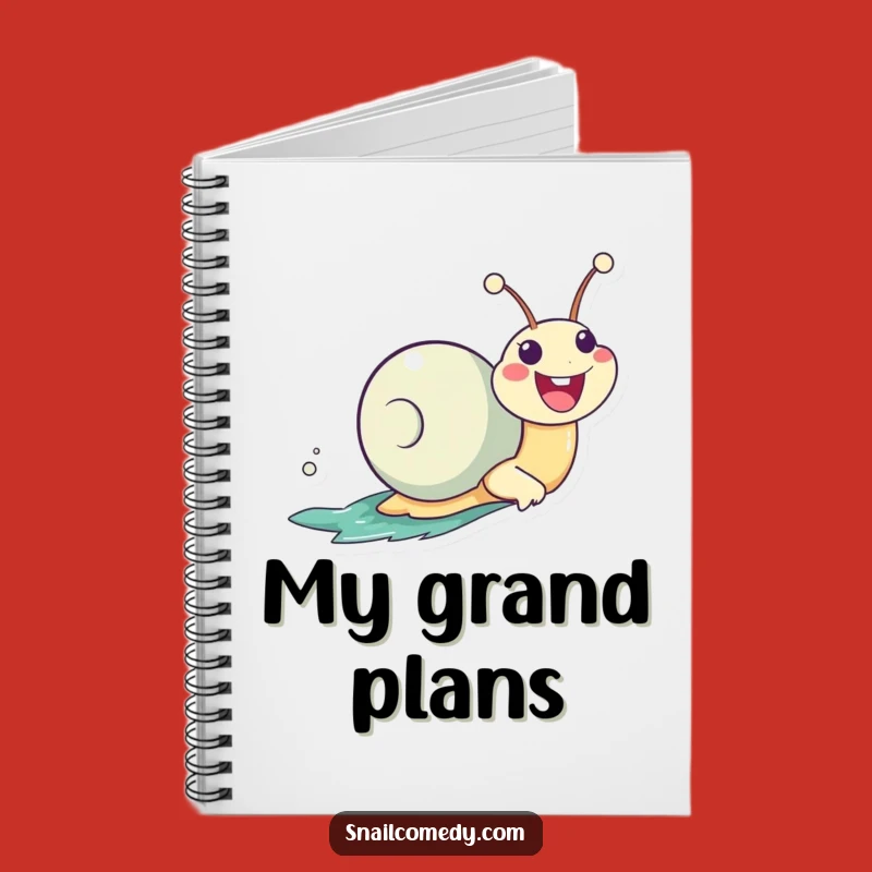 Funny Zooming Snail Notebook: Enthusiastic Kawaii Notes & Ideas