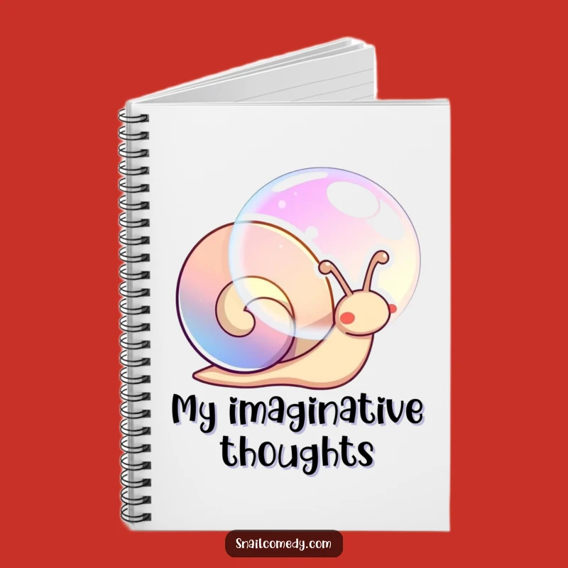 Funny Kawaii Snail Bubble Notebook - Write Your Iridescent Thoughts