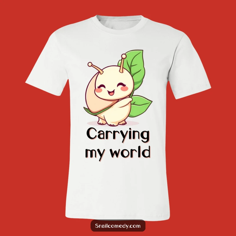 Funny Snail T-Shirt: Wide Smile Leaf Carrier Tee