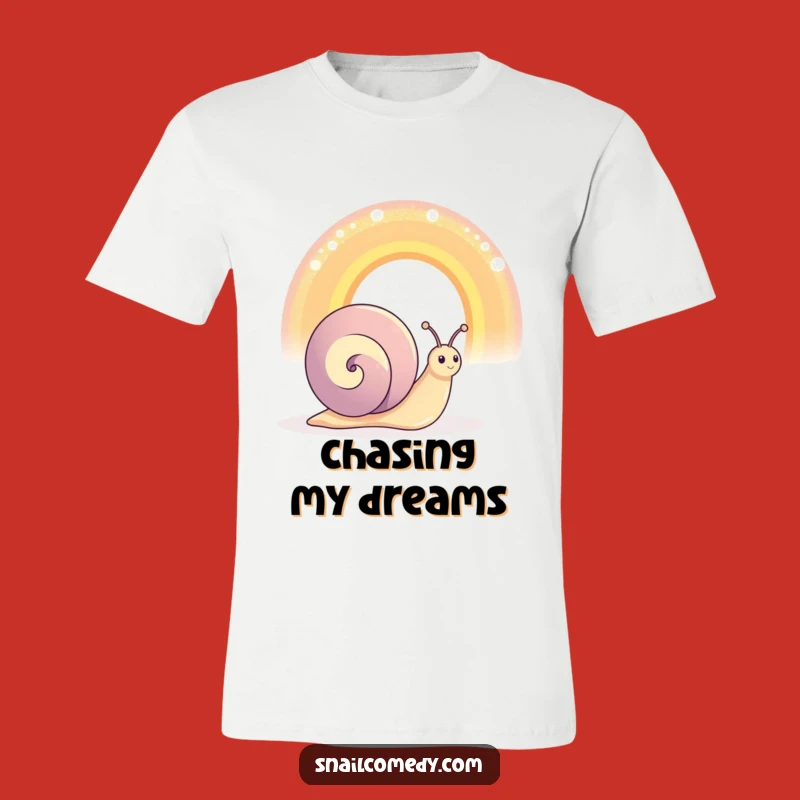 Funny Snail Rainbow T-Shirt: Colorful Dreams, Hilarious Comfort Tee!