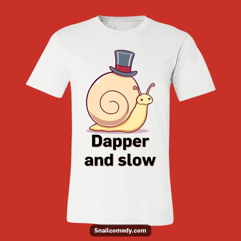 Funny Kawaii Snail Top Hat Shirt - Dapper Style Humor Tee