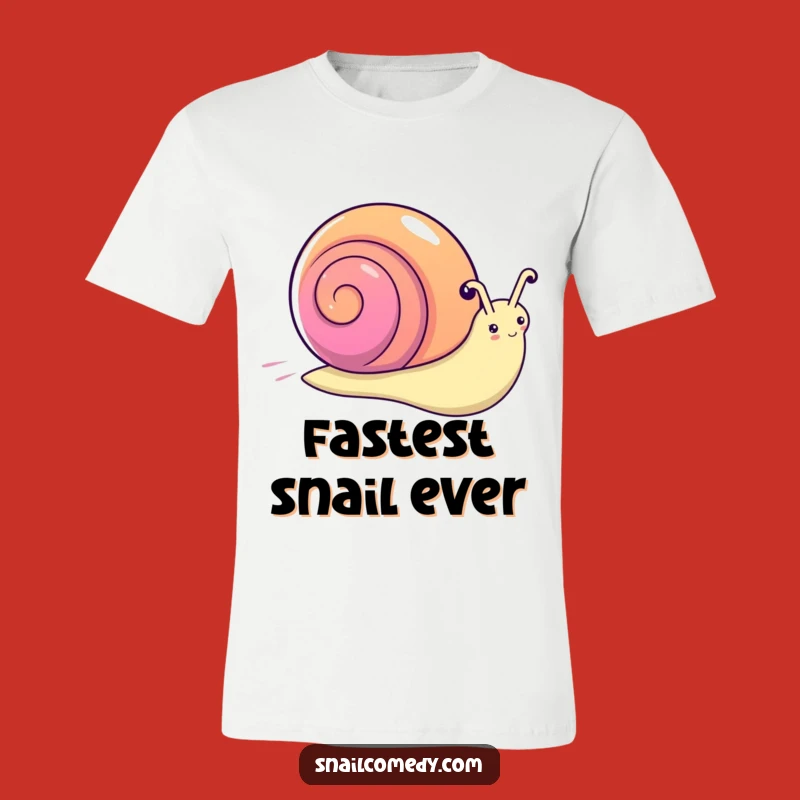 Funny Kawaii Snail Rainbow T-Shirt: Fast Cartoon Mollusk Apparel Perfect Gift