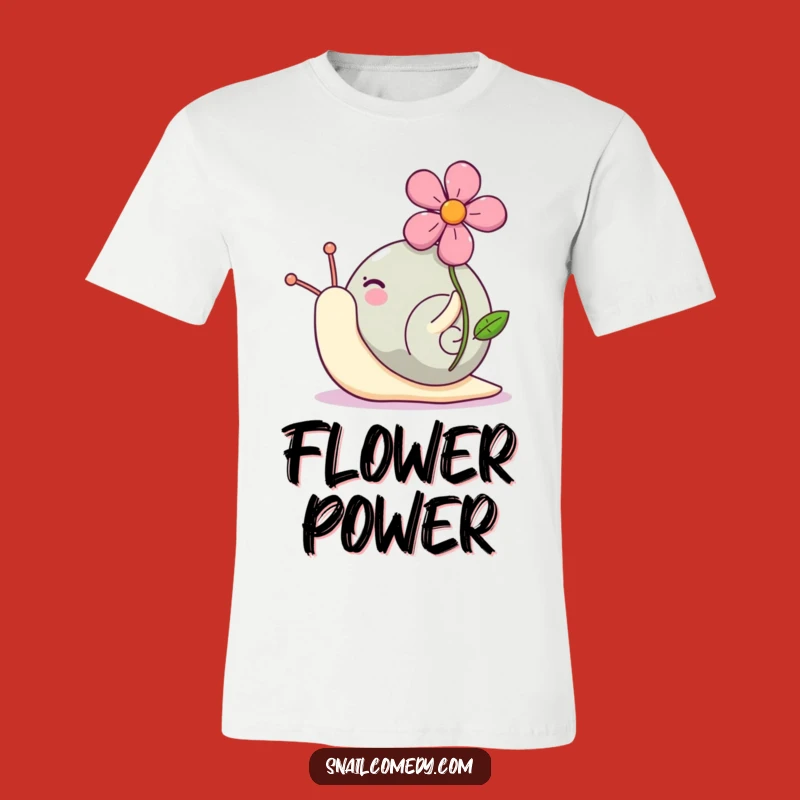 Funny Kawaii Snail Flower T-Shirt - Proud & Joyful Gift for Nature Lovers