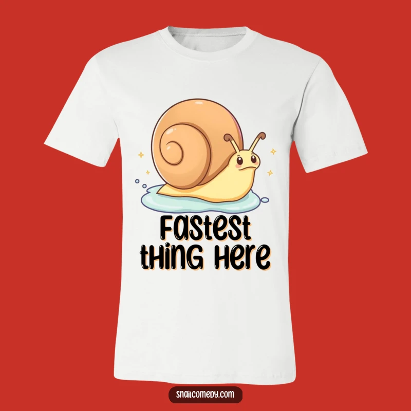 Funny Fast Snail T-Shirt: Sparkle & Zip - Comical Speedster Gift