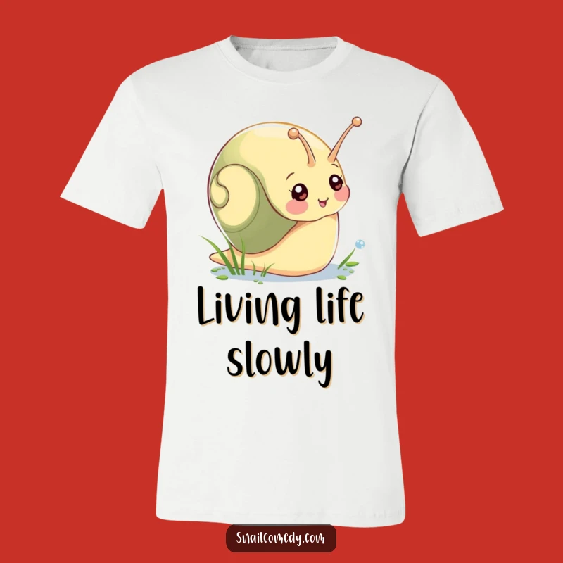 Funny Snail Morning Dew T-Shirt - Cute Cartoon Snail Apparel, Perfect Funny Gift