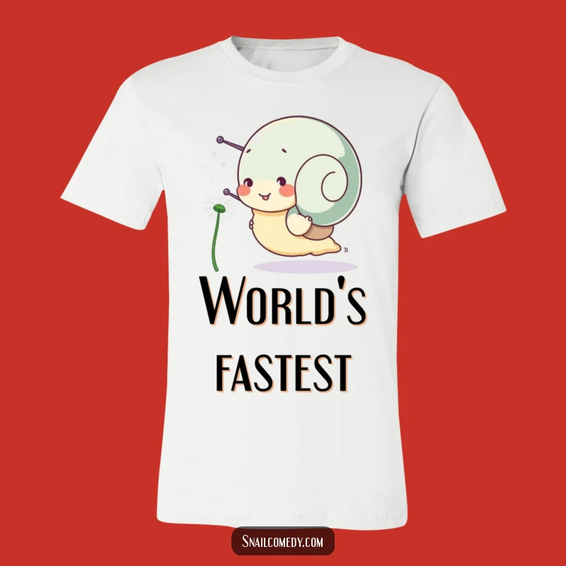 Funny Snail T-Shirt: Happy Dandelion Seed Race Enthusiast Tee