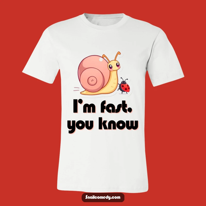Funny Snail Race T-Shirt: Hilarious Snail vs Ladybug Tee