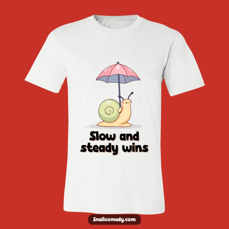 Funny Snail Umbrella T-Shirt: Stay Dry with Humor, Your Go-To Funny Gift Tee