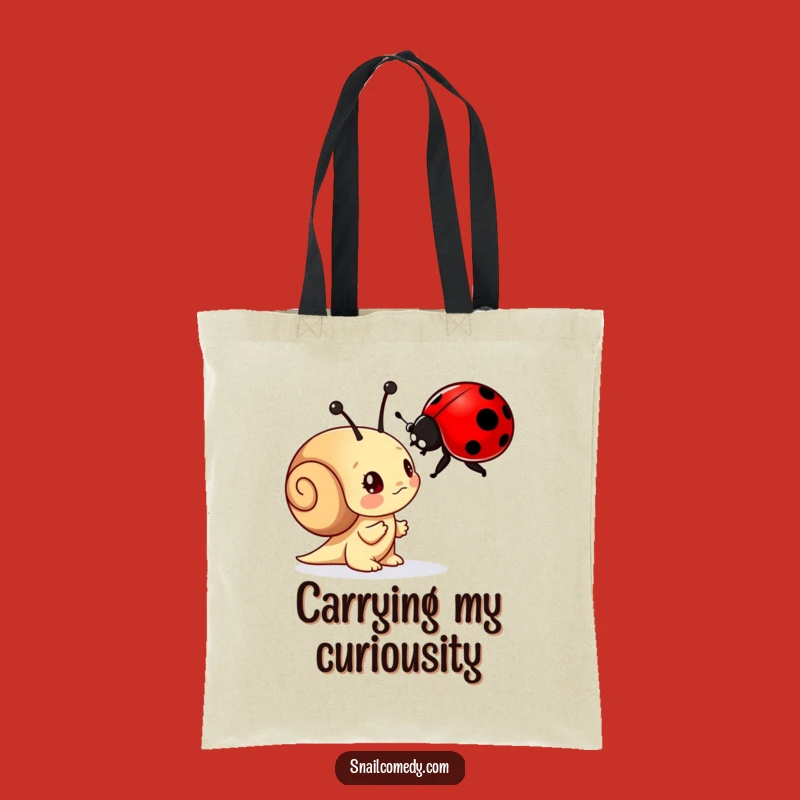 Funny Curious Snail Tote Bag - Carry Wonder Everywhere
