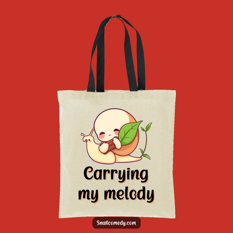 Funny Snail Tote Bag: Leaf Instrument Musician, Stylish & Practical