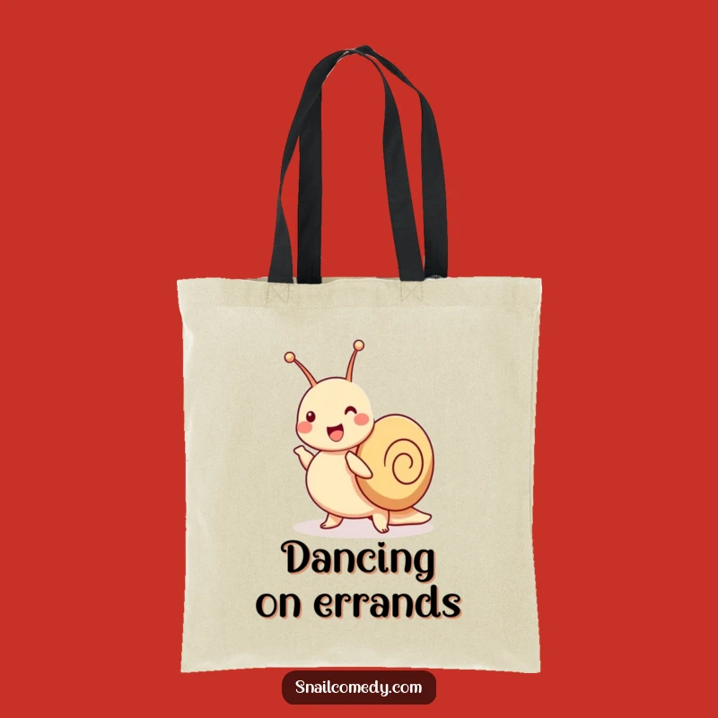 Funny Dancing Snail Tote Bag - Jigging Style, Wiggling Fun, Whimsical Gift