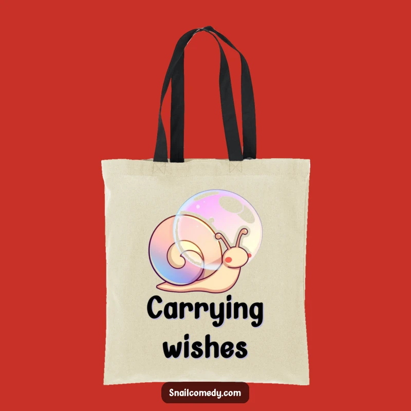 Funny Kawaii Snail Bubble Tote Bag - Carry Your Dreams