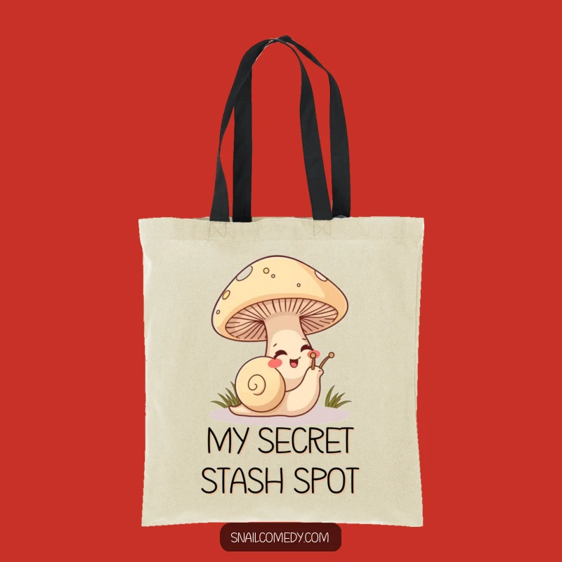 Funny Mischievous Snail Tote Bag, Secret Fun Carry-All, Giggling Gift
