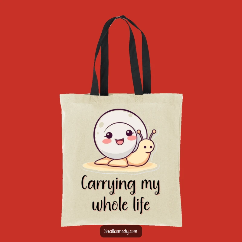 Funny Snail Tote Bag - Cute Smiling Snail, Your Perfect Funny Gift!