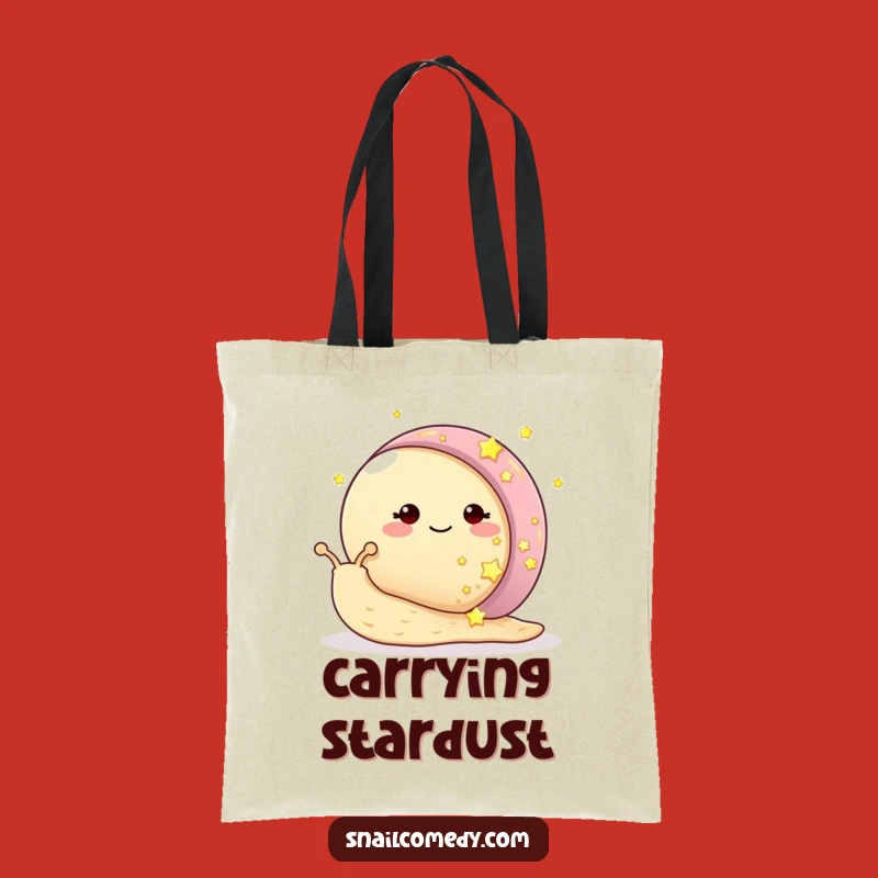 Funny Starry Snail Tote Bag - Celestial Carryall, Whimsical Gift Bag