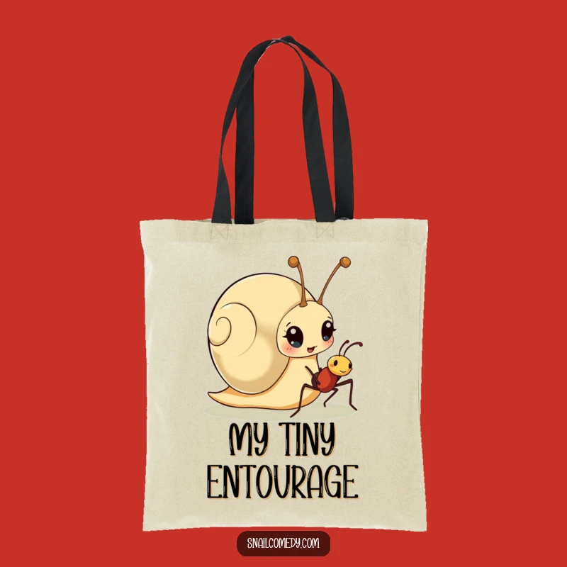 Funny Snail Ant Surprise Tote Bag - Eco-Friendly Cartoon Snail Carry-All, Funny Gift